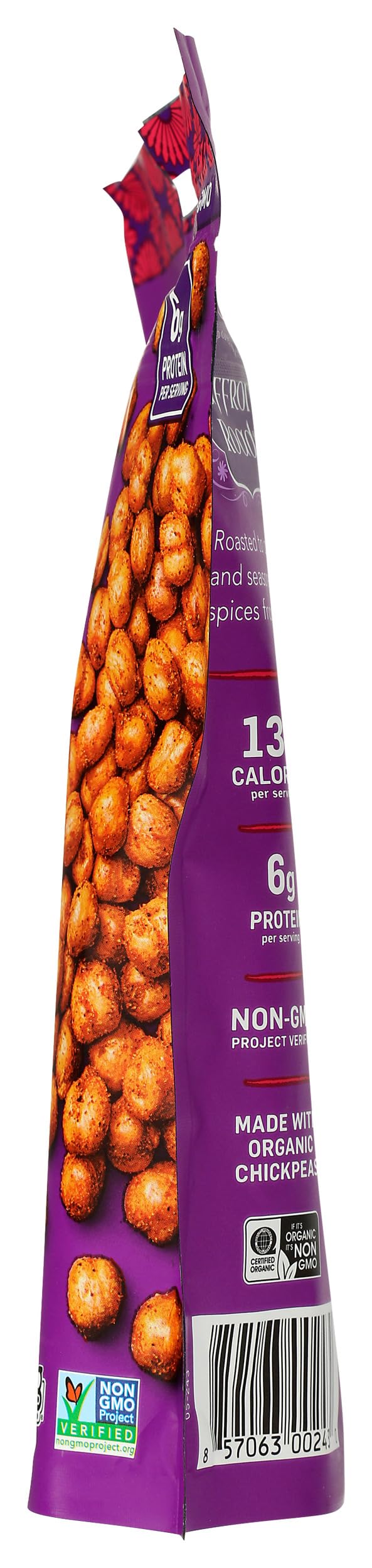 Saffron Road  Ay Spice Crunchy Chickpea Snack, 6Oz - Gluten Free, Non-Gmo, Halal, Kosher, Vegan