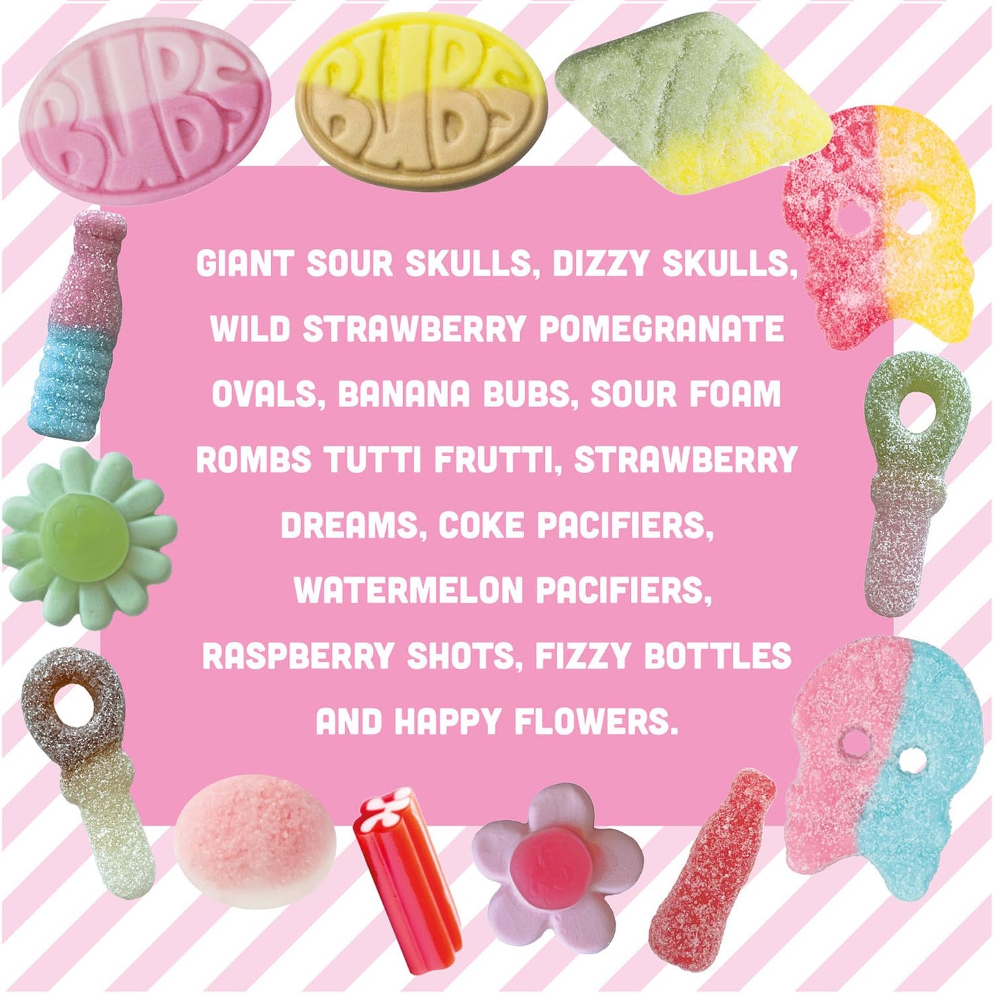 Vinterland - Bubs Swedish Candy Mix (1.2 Pounds) - Assorted Swedish Candy Bubs Godis - Big Bubs Rombs, Big Bubs Ovals & Big Swed