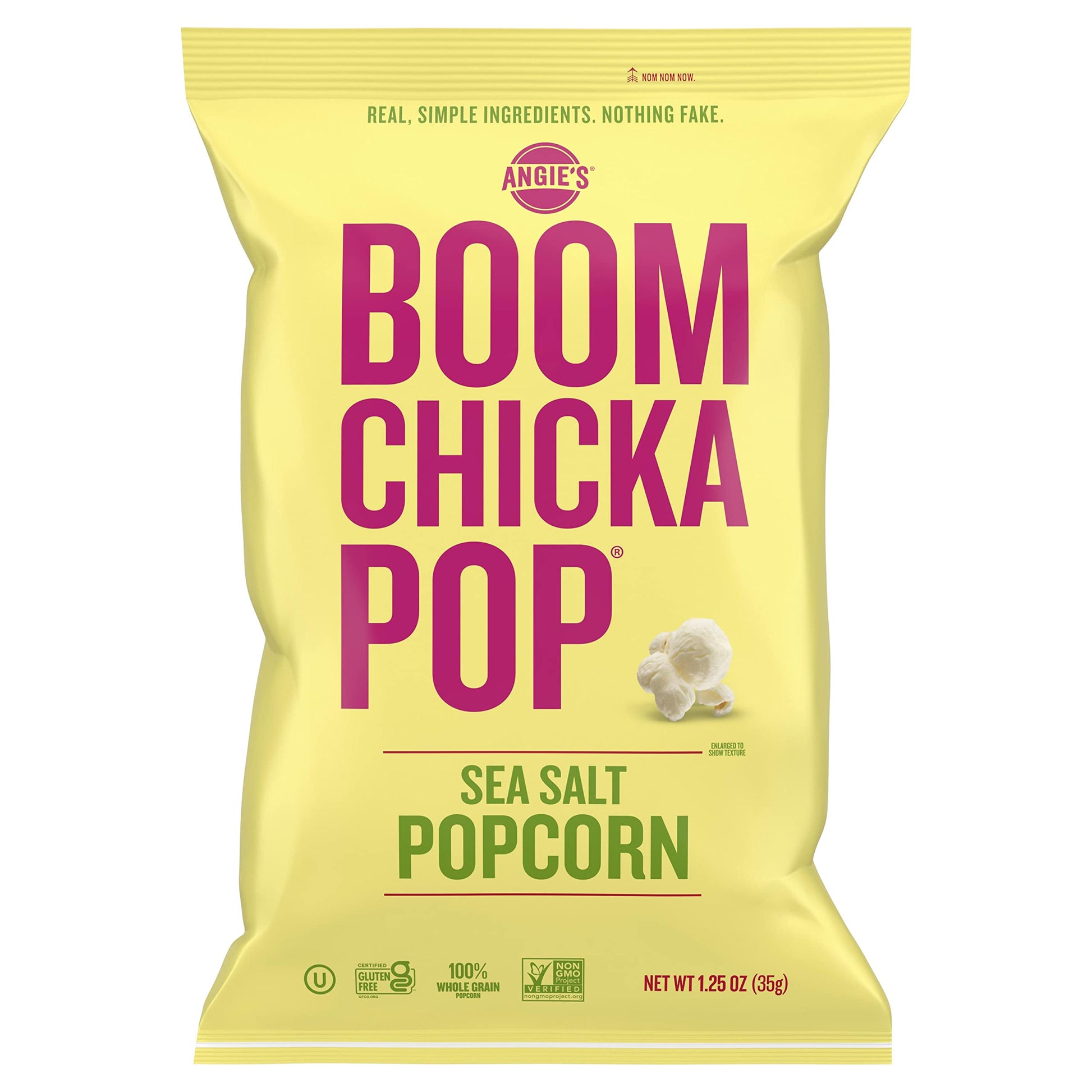 Angie'S Boomchickapop Sea Salt Popcorn, 1.25 Oz. (Pack Of 12)