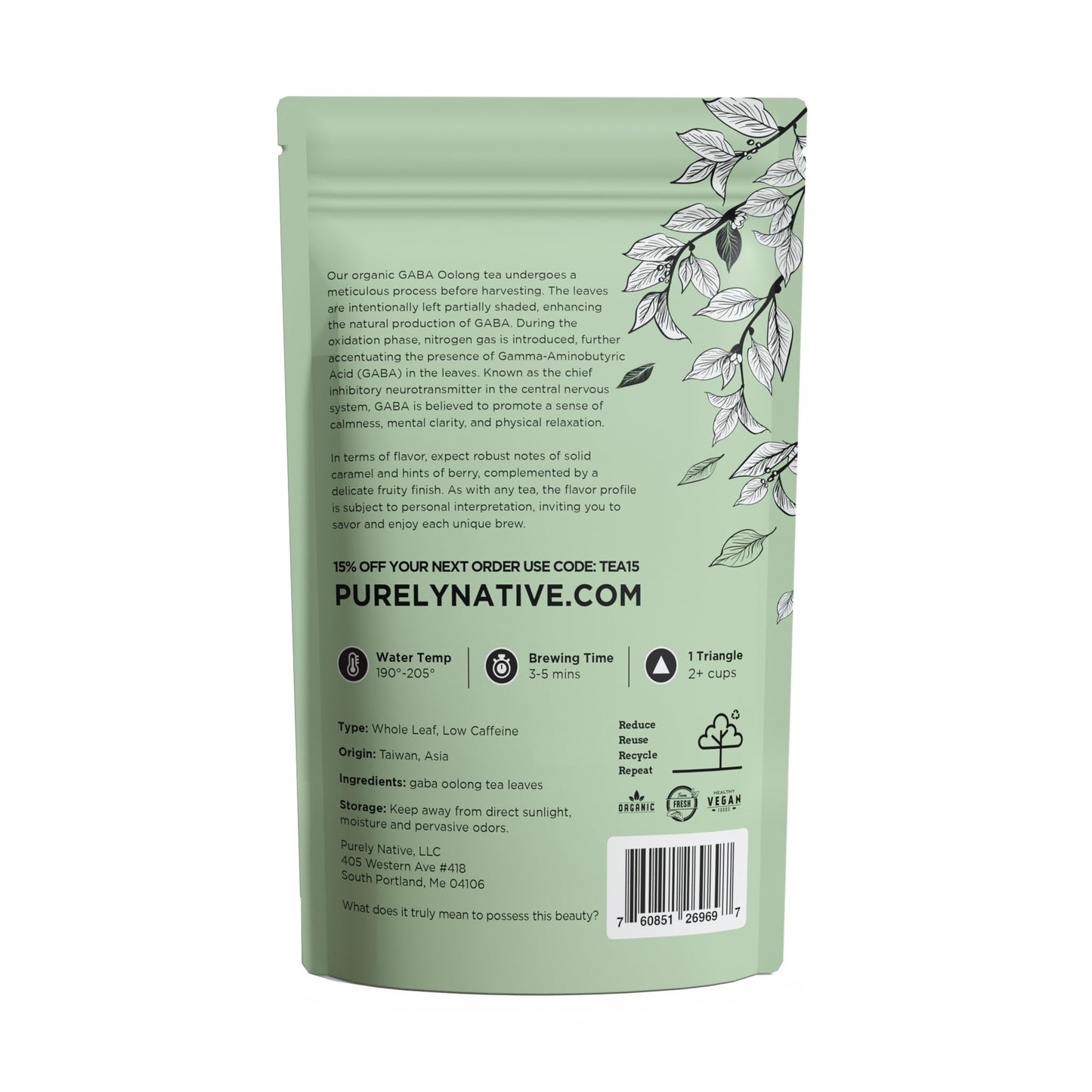Taiwanese Gaba Oolong Tea Bags - Green Gaba Wu Long Tea From Taiwan. Enjoy The Unique Flavor Of Taiwanese Oolong Tea - Approx. 4