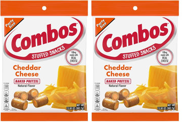 Combos Cheddar Cheese Baked Pretzel Snacks, 13.5 Oz. Bag, 13.5 Oz (Pack of 2)