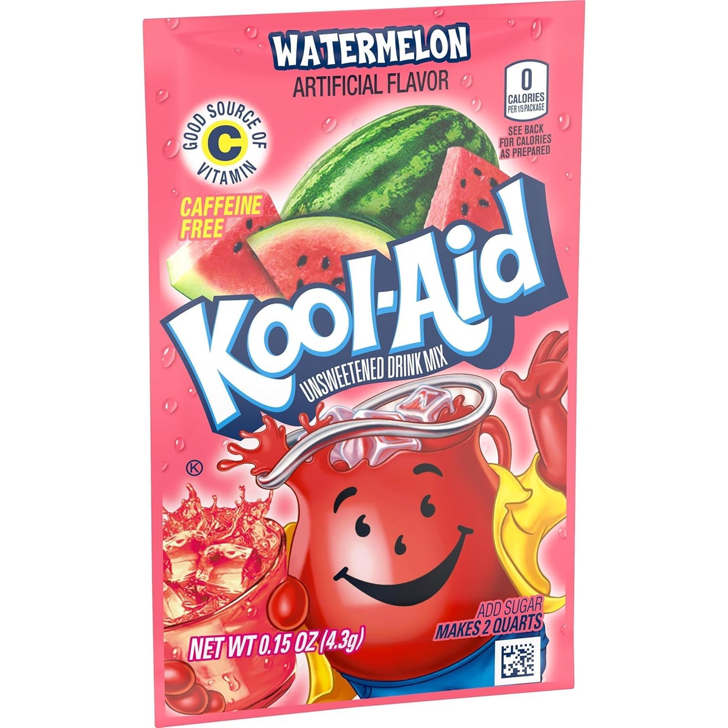 Kool-Aid Unsweetened Watermelon Drink Mix - 15 Packets, 0.15 Ounce Each