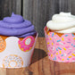 Donut Grow Up Doughnut Cupcake Wrappers For Kids Birthday Party Supplies, Two Sweet Celebrations, Sprinkles. Set Of 24 Reversibl