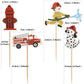 Ercadio 24 Pack Fireman Cupcake Toppers Fire Department Cake Topper Picks Baby Shower Birthday Party Decoration Supplies