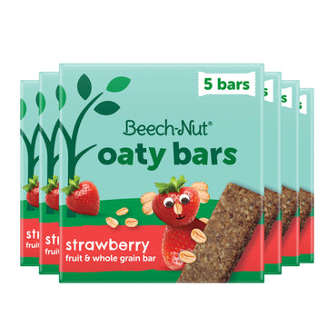 Beech-Nut Toddler Snacks Oaty Bars Granola Bars for Babies & Toddlers, Fruit & Whole Grain Strawberry Snack Bar, Gluten Free Tod