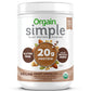Orgain Simple Organic Vegan Protein Powder chocolate - 20g of Plant Based Protein Made with Fewer Ingredients and Without Dairy