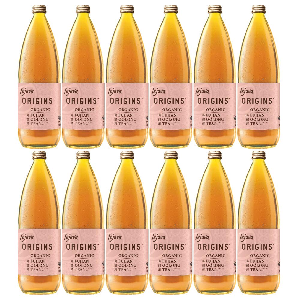 Tejava Oolong Iced Tea, Unsweetened, USDA Organic, 12 Pack, 1 Liter Bottles, Non-GMO, Kosher, Brewed in Small Batches