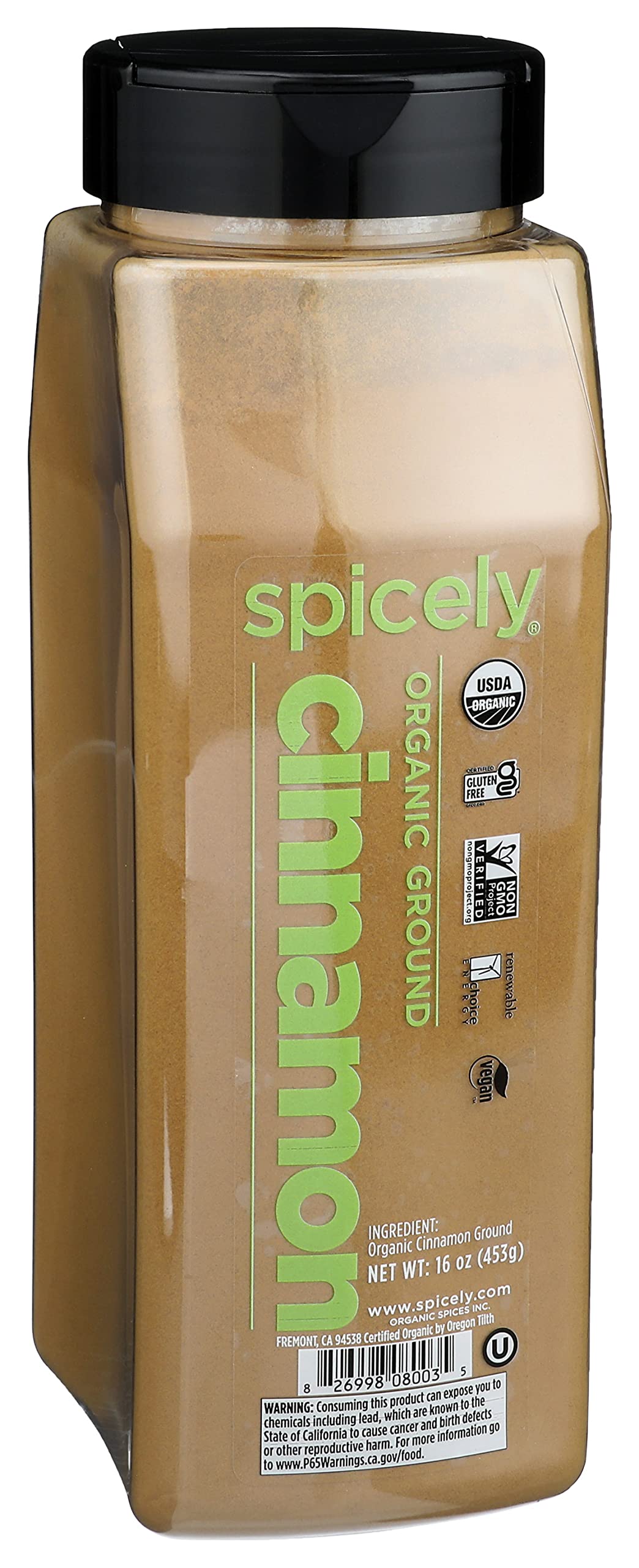 Spicely Organics - Cinnamon Organic Ground - Case Of 2-16 Ounces