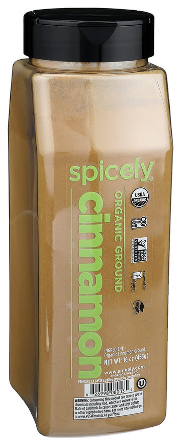 Spicely Organics - Cinnamon Organic Ground - Case Of 2-16 Ounces