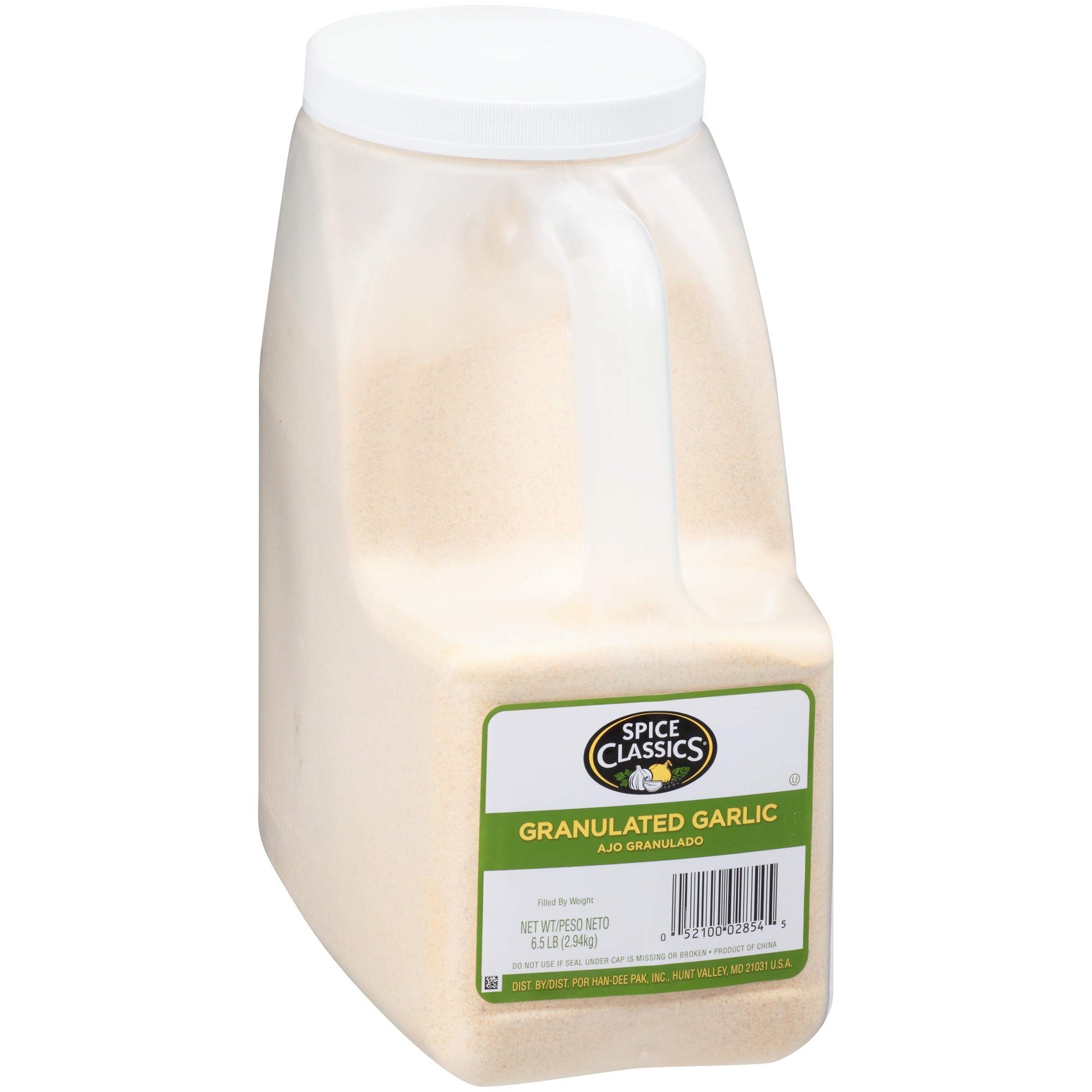 Spice Classics Granulated Garlic, 6.5 Lb - One 6.5 Pound Container Of Bulk Garlic Powder Seasoning To Flavor Vegetables, Meats, Salads, Dressings And More