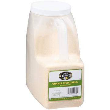 Spice Classics Granulated Garlic, 6.5 Lb - One 6.5 Pound Container Of Bulk Garlic Powder Seasoning To Flavor Vegetables, Meats, Salads, Dressings And More