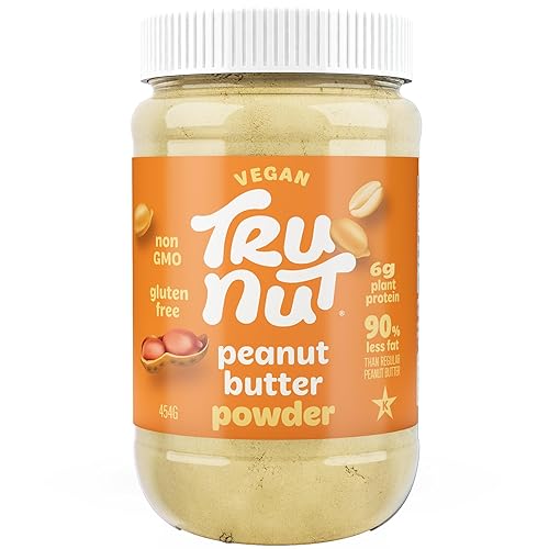 Tru-Nut Peanut Butter Powder - Made with Natural Ingredients - Vegan, Low Carb, Gluten Free, Non GMO - Low Calorie Peanut Butter