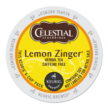 Celestial Seasonings 14732Ct Lemon Zinger Herbal Tea K-Cups, 96/Carton