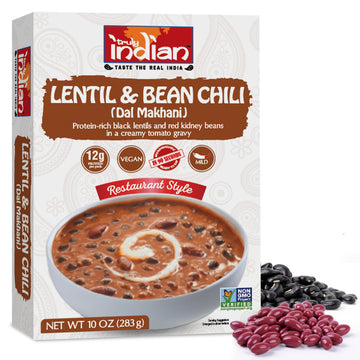 Truly Indian Spiced Lentil & Bean Chili, 10 Ounce, Vegan, Ready to Eat, Traditional Indian Food