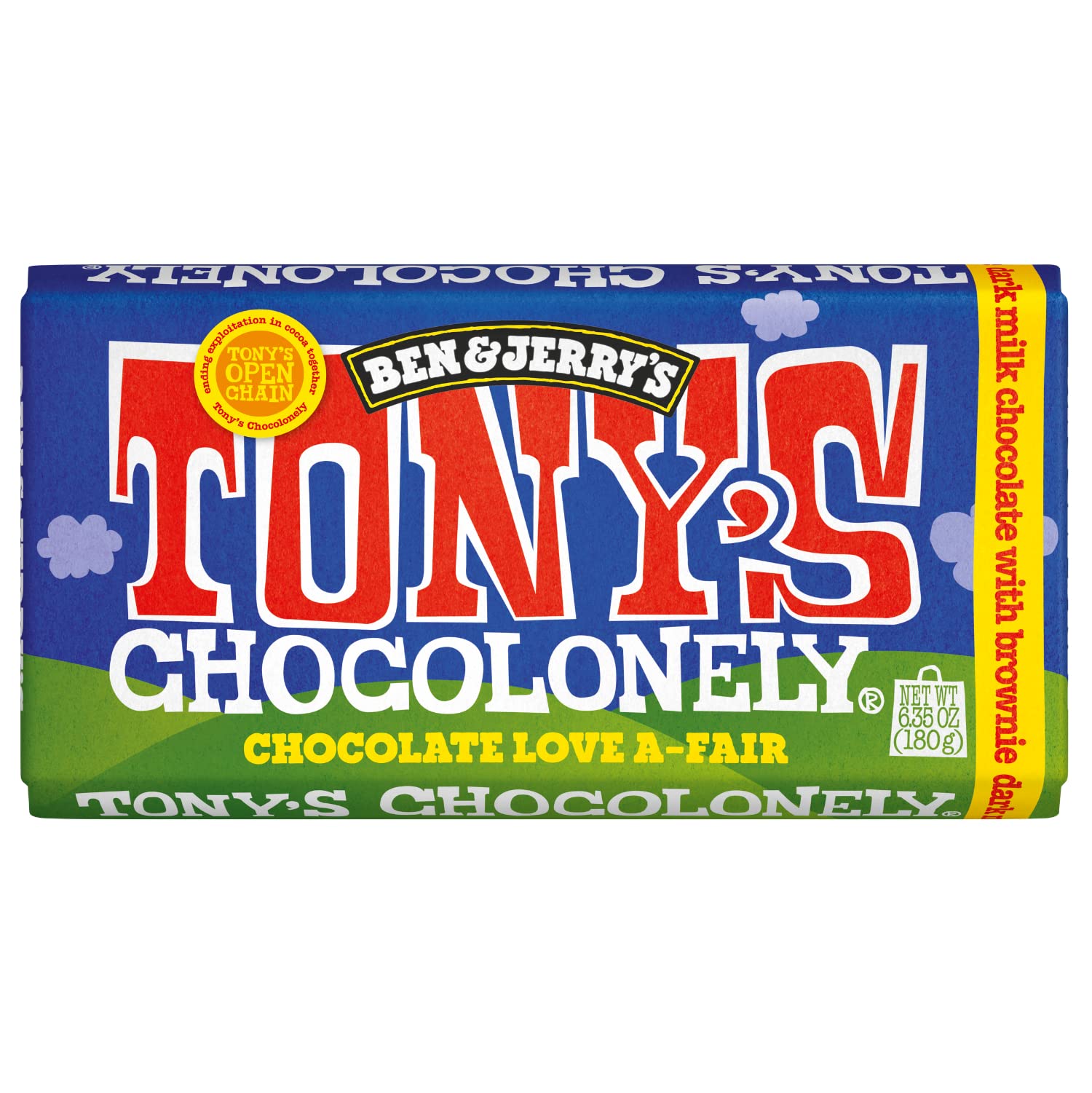 TONYS CHOCOLONELY Milk Chocolate Brownie Bar, 6.35 OZ