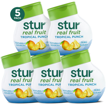 Stur Liquid Water Enhancer | Tropical Punch | Naturally Sweetened | High in Vitamin C & Antioxidants | Sugar Free | Zero Calorie