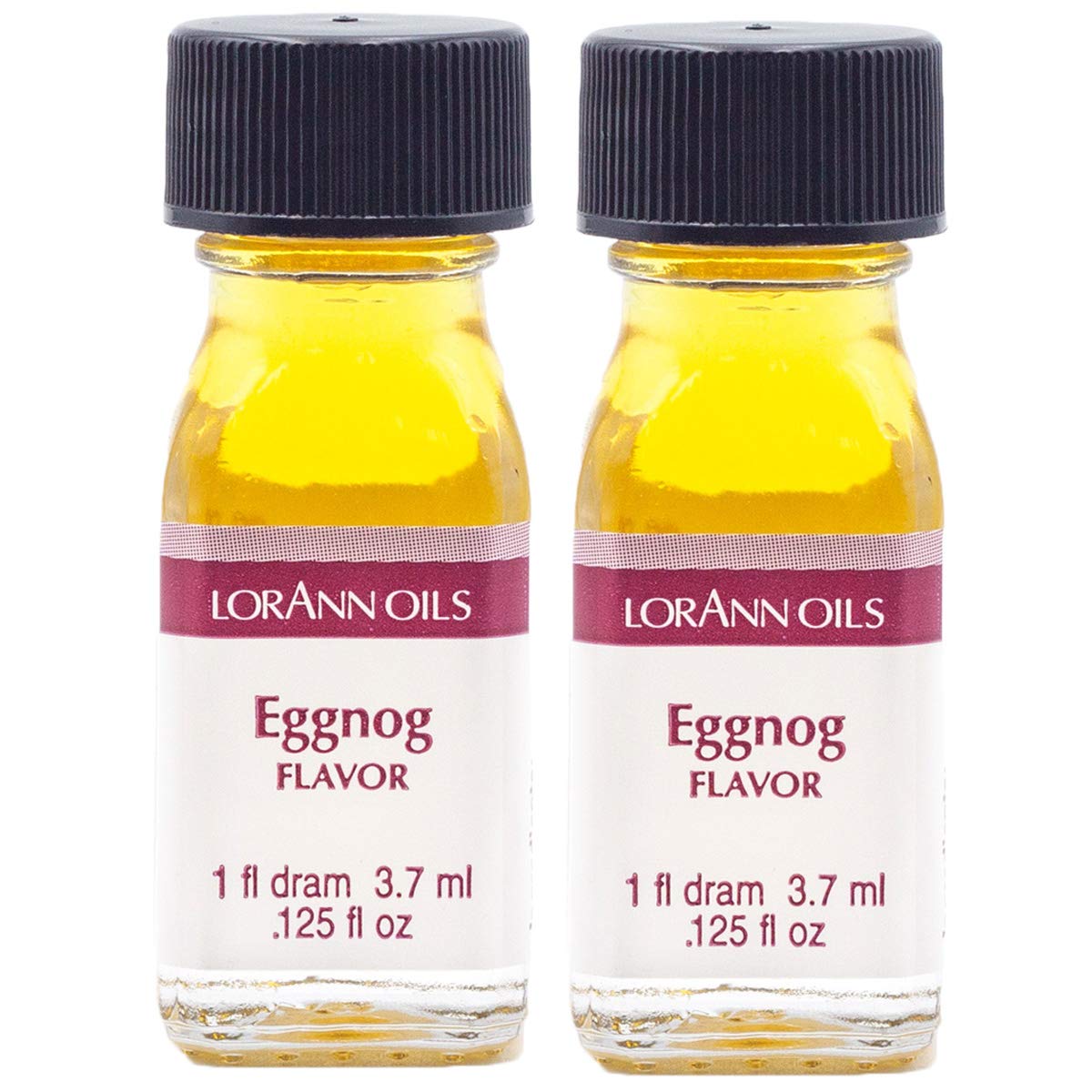 Lorann Eggnog Ss Flavor, 1 Dram Bottle (.0125 Fl Oz - 3.7Ml - 1 Teaspoon) - 2 Pack
