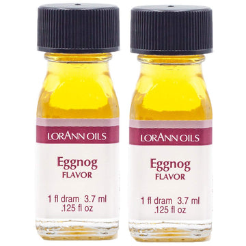 Lorann Eggnog Ss Flavor, 1 Dram Bottle (.0125 Fl Oz - 3.7Ml - 1 Teaspoon) - 2 Pack