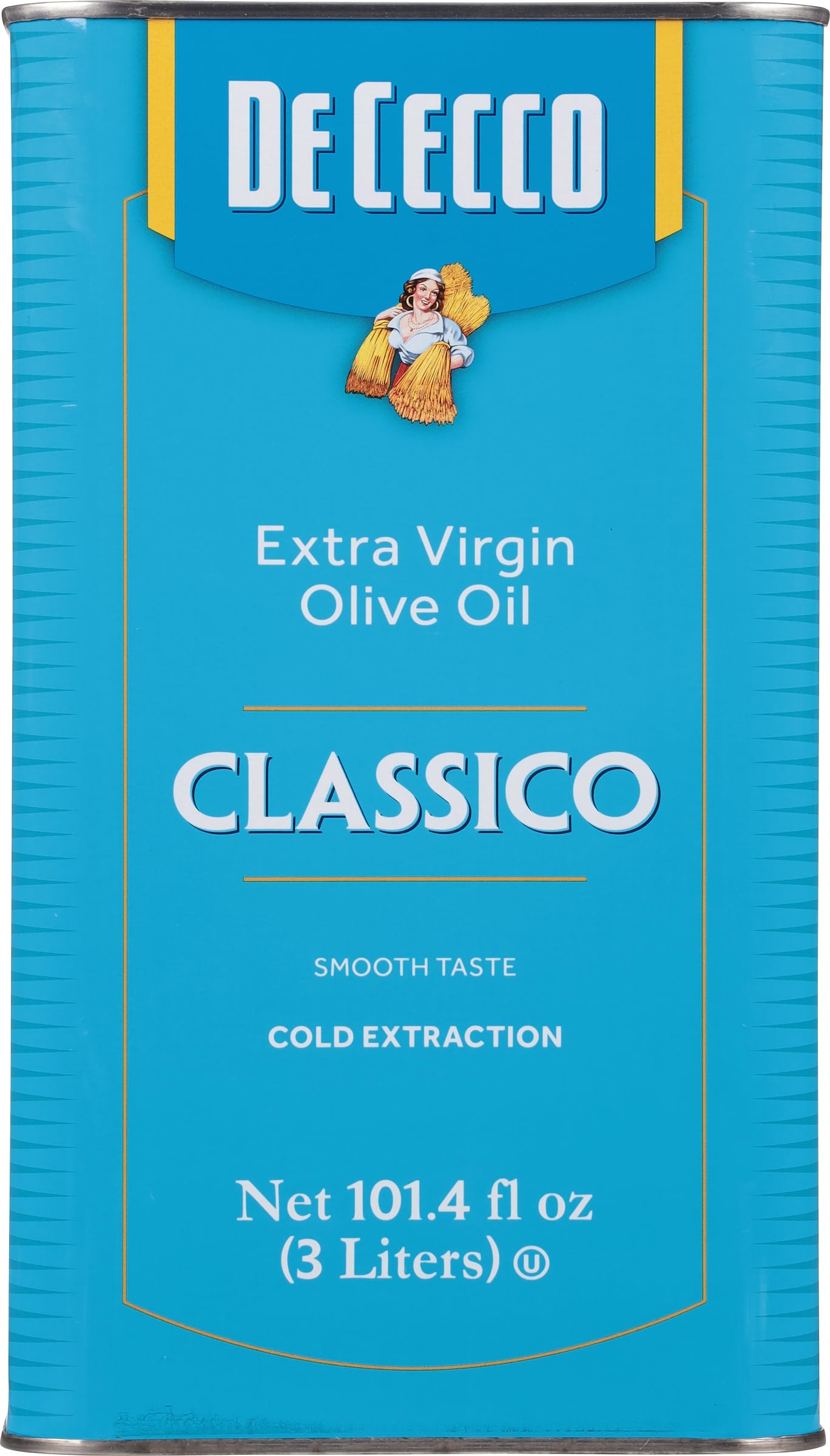 De Cecco Extra Virgin Olive Oil, Classico, Cold Extraction, Great For Cooking & Smooth Taste, 101.4 Fl Oz