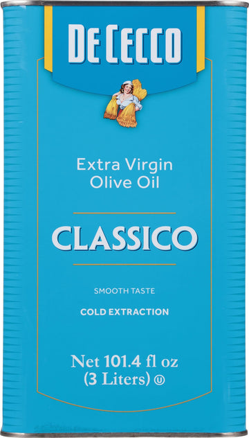 De Cecco Extra Virgin Olive Oil, Classico, Cold Extraction, Great For Cooking & Smooth Taste, 101.4 Fl Oz