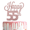 Lingteer Happy 55Th Birthday Cake Topper - Cheers To 55Th Birthday 55 Years Old Birthday Party Cake Decorations Sign.