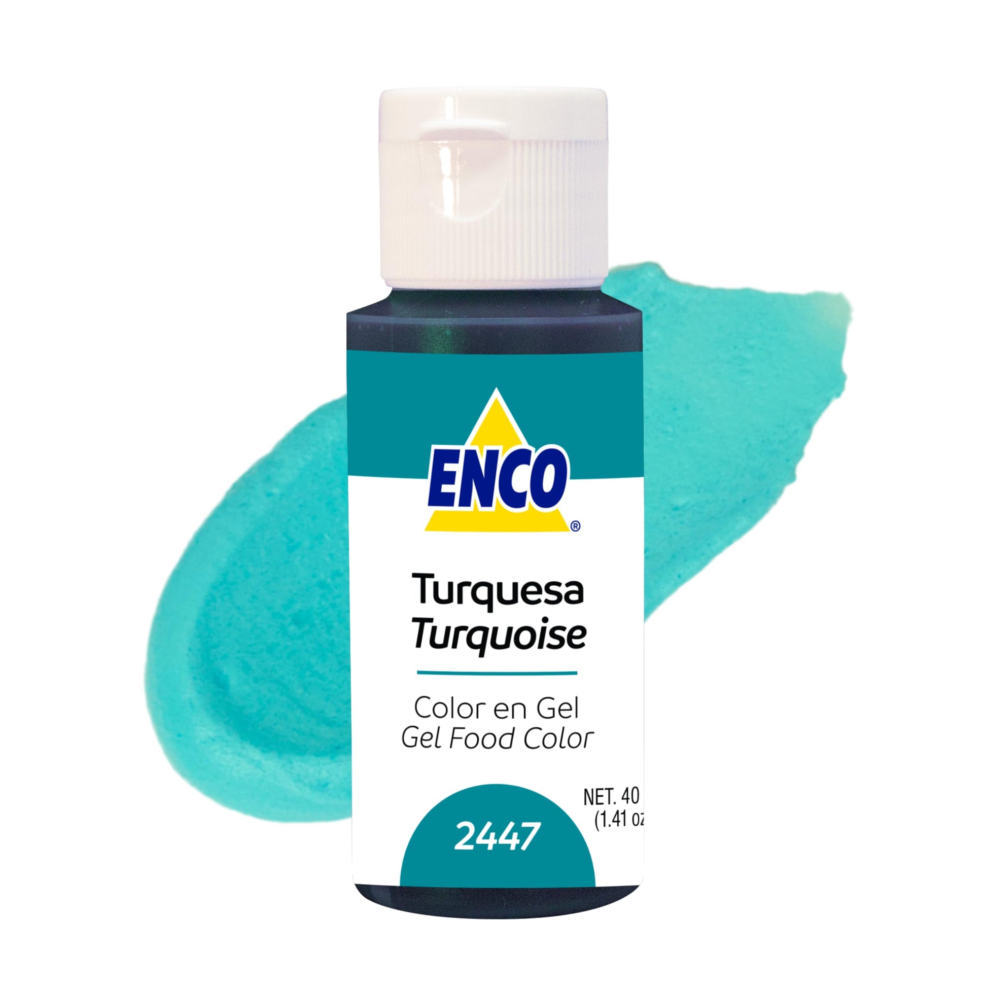 ENCO Food Coloring Gel Turquoise 1.41 oz (40g) Concentrated, Vegan