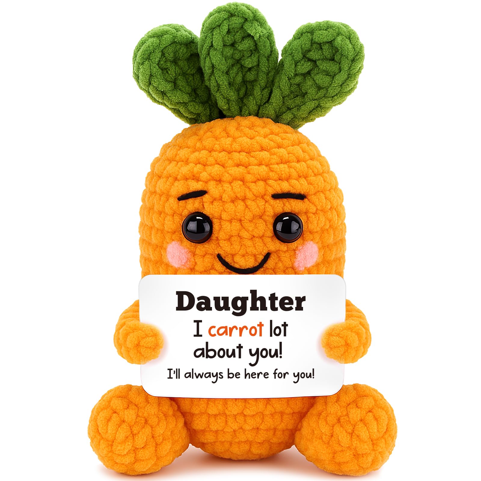 Easter Basket Stuffers for Teens Girls Kids, Easter Gifts for Daughter Kids Handmade Crochet Carrot Mini Cute Birthday Gifts for