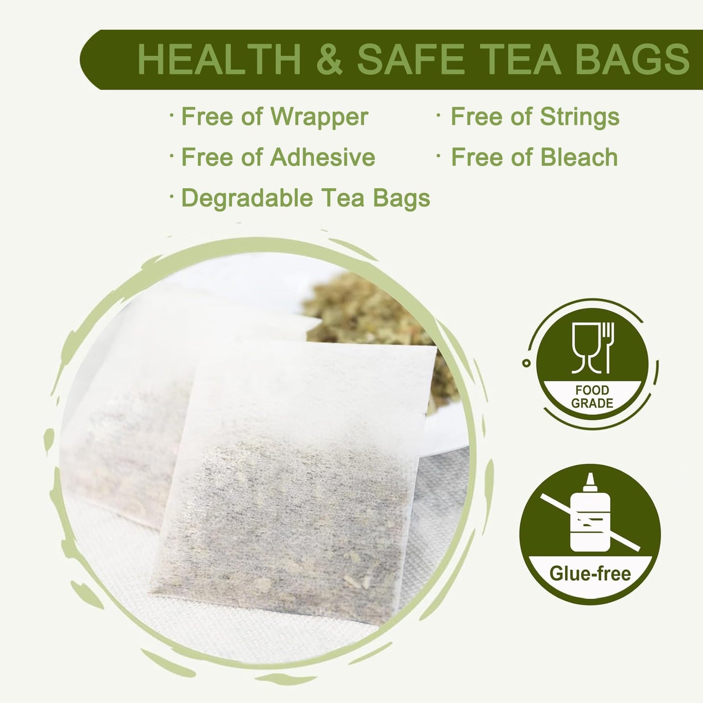 TSMOMENT Yerba Mate Tea Bags, Unsmoked & Air-Dried, Medium Caffeine, 40 Count