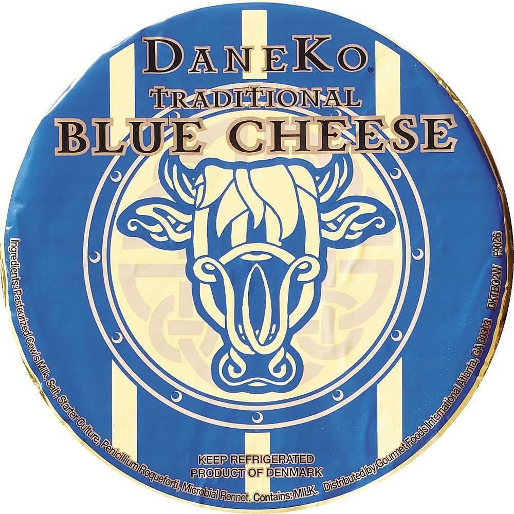 DaneKo Danish Blue Cheese Wheel - Approx. 5.5 lbs. Gourmet Cheese for Cheese Boards and Cooking