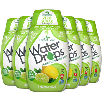 Sweetleaf Water Drops, Lemon Lime – Water Enhancer, Sugar Free Stevia Water Flavoring Drops, 1.62 Oz Ea (Pack Of 6)