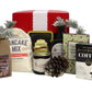 Gift Basket Village North Pole Nibbles Gift Box - 9 Piece Set with Assorted Baking Mixes, Dried Fruits, Coffees, Jam & Syrup
