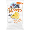 Cape Cod Waves Potato Chips Wavy Cut White Cheddar & Sour Cream, 7 Oz