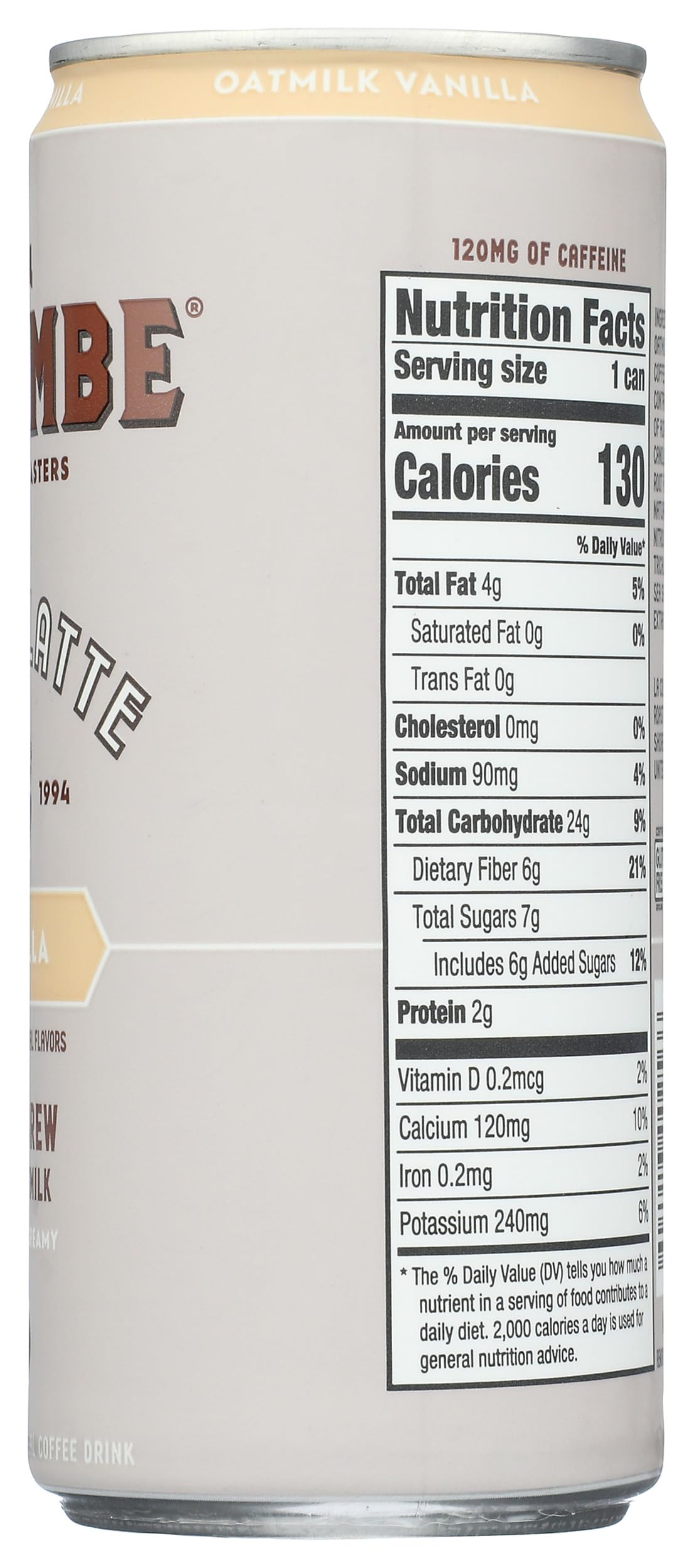 La Colombe Oatmilk Draft Latte  Plant-Based  Dairy-Free  Grab And Go Coffee  Vanilla  9 Fl.Oz