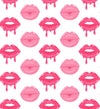 Dripping Pink Lipstick Kissy Lips Pattern On Edible Image Chocolate Transfer Sheet. Apply To Your Custom Chocolate Treats