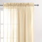 Dwcn Beige Sheer Curtains Semi Transparent Voile Rod Pocket Curtains For Bedroom And Living Room, 52 X 63 Inches Long, Set Of 2