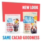 Blue Stripes Cacao Superfruit Gummies - Vegan Chewy Fruity Snack  No Sugar Added 100% Fruit Gummy  9 Essential Vitamins & Minerals  Natural Tropical Superfood - Mango & Cacao  3.2oz