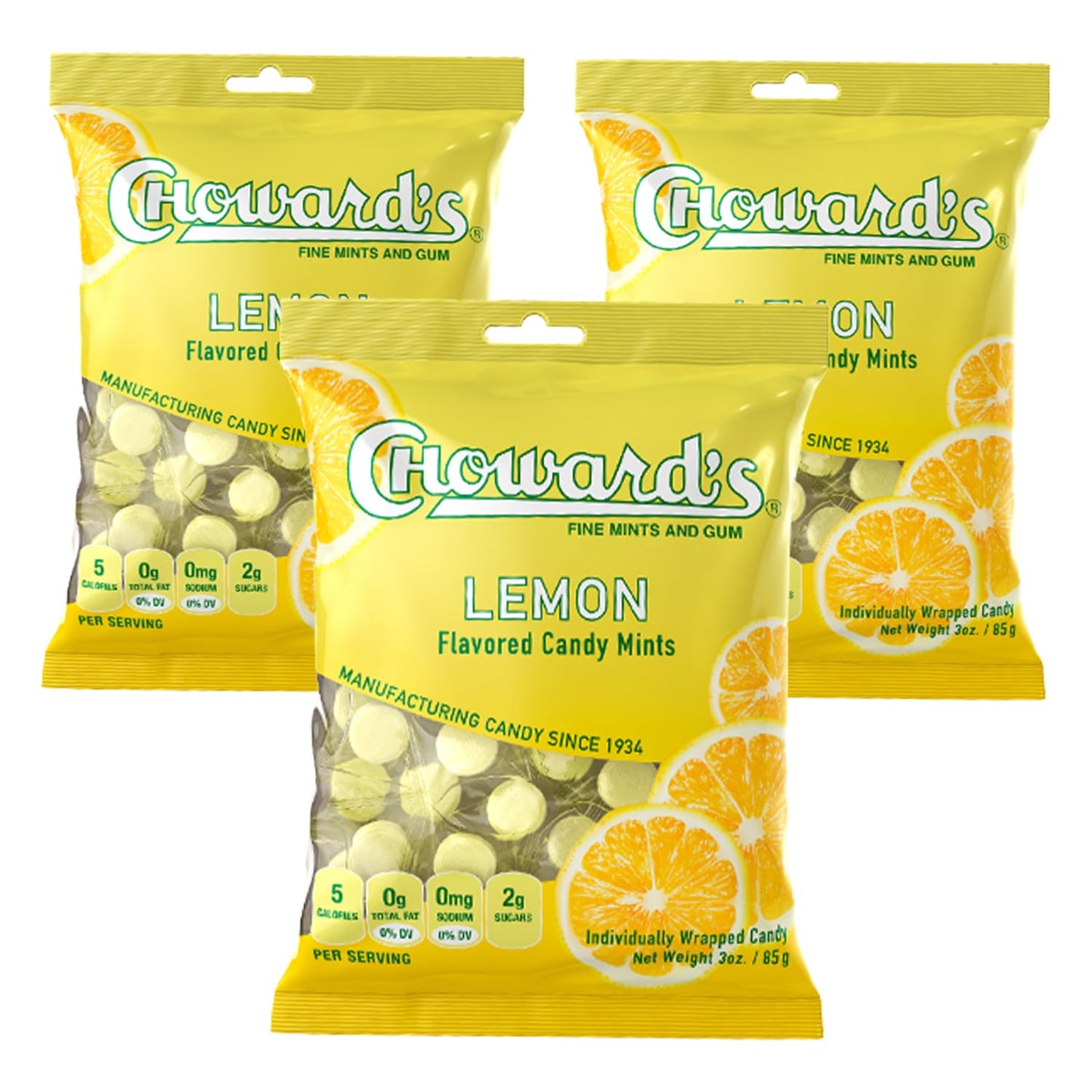 ChowardS Lemonmint Candy Bags | Unique Aromatic Flavors For Everyday Freshness | Perfect For Tpartyl  Sharing  And Gifting | Distinctive Taste In Convenient Packaflavor Blendg | (Pack Of 3  49 Pieces)