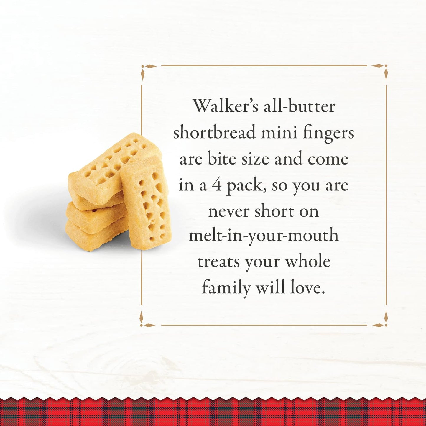 Walker s Shortbread Mini Fingers, Pure Butter Shortbread Cookies, 4.4 Oz (Pack of 6)