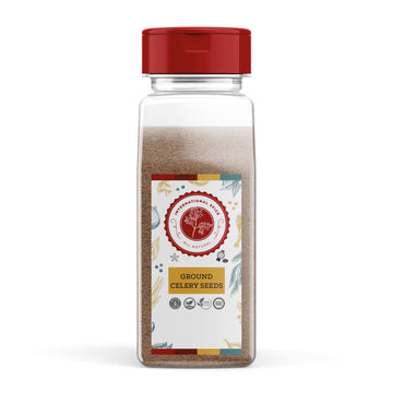 Ground Celery Seed by International Spice, Savory Gourmet Seasoning for Cooking and Pickling, Essential Kitchen Spice for Meat, 