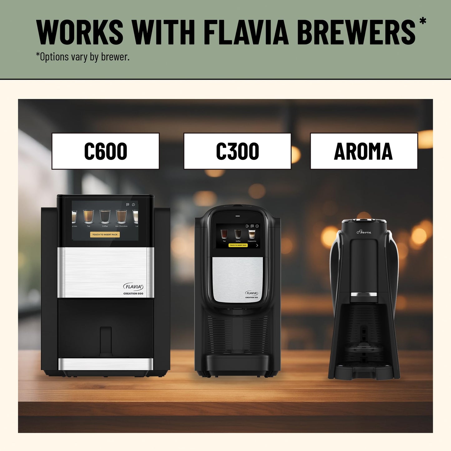 Flavia Bright Tea Co. Green Tea With Jasmine Freshpacks works only with Flavia malt-inspired (Case of 100)