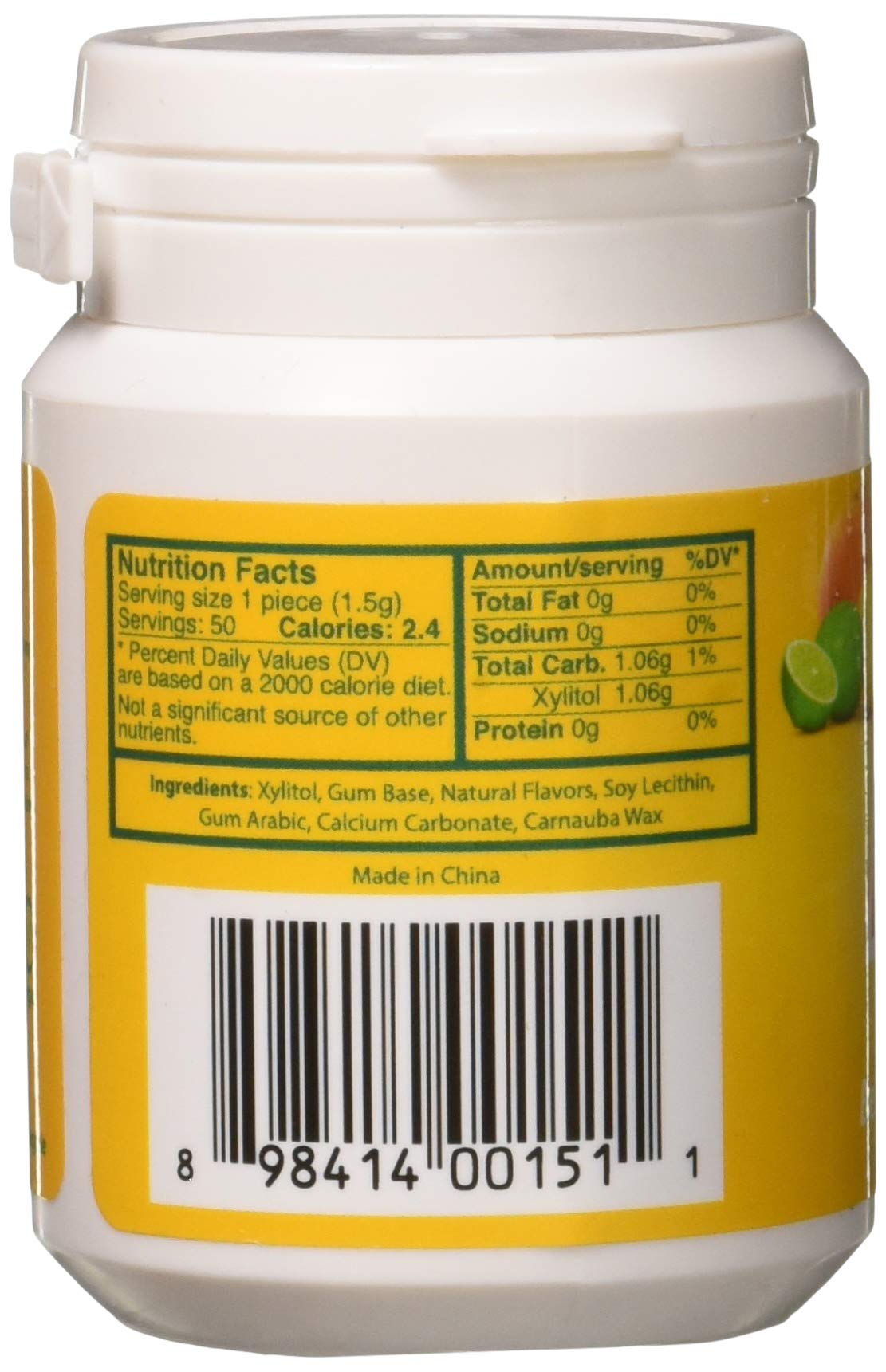 Epic Gum - Aspartame Free 100% Xylitol - Chewing Gum Sugar Free Gum - Fresh Fruit Flavored, 50 Pieces (Pack Of 3)