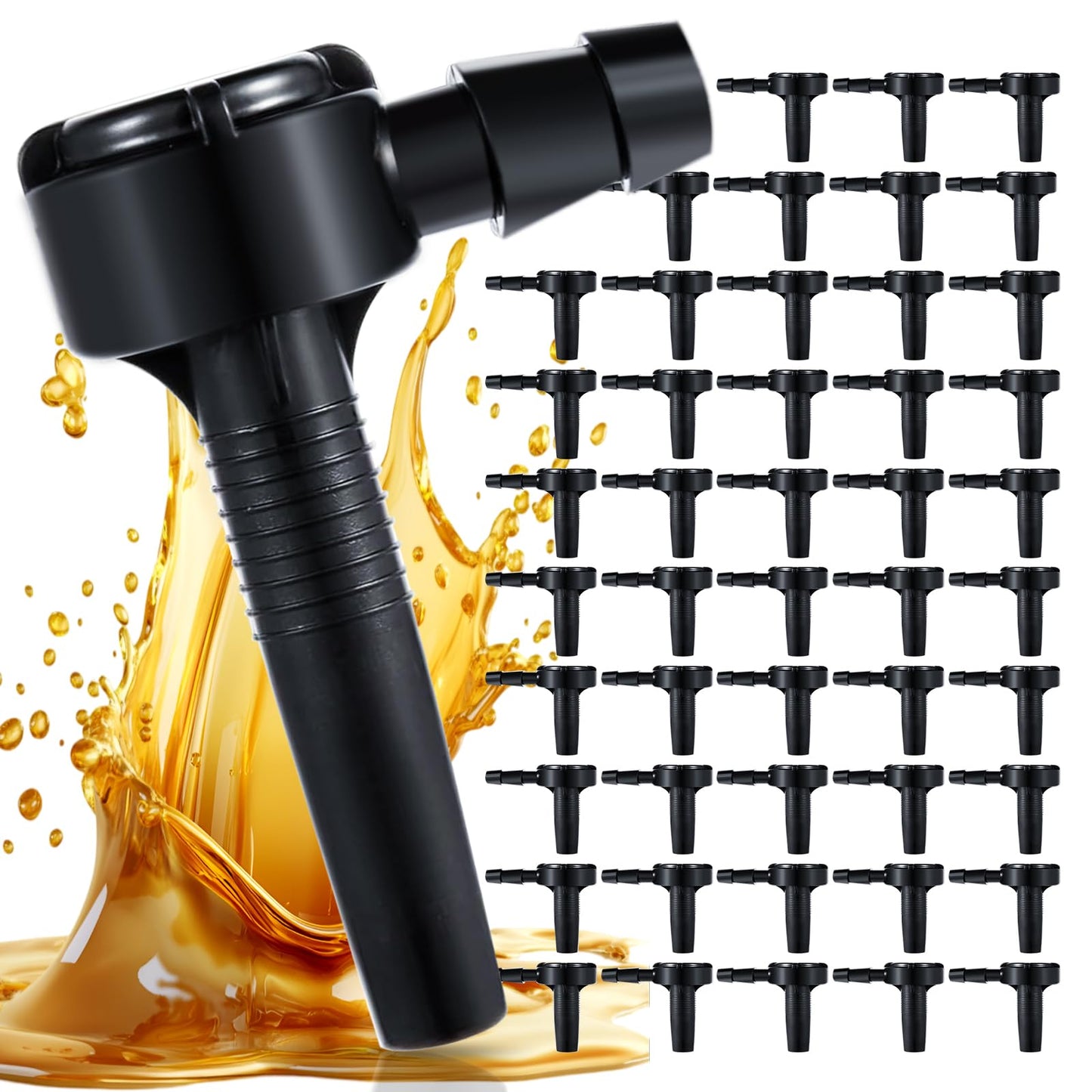 LIIZOUSUDA 60 Pieces Black Maple Sap Spiles, 5/16 Tree Taps for Maple Syrup, Tapping Kit for Beginners and Experts