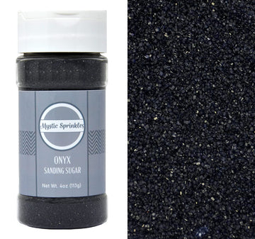 Mystic Sprinkles Sanding Sugar 4Oz Bottles (Onyx - Black Sanding Sugar 4Oz)