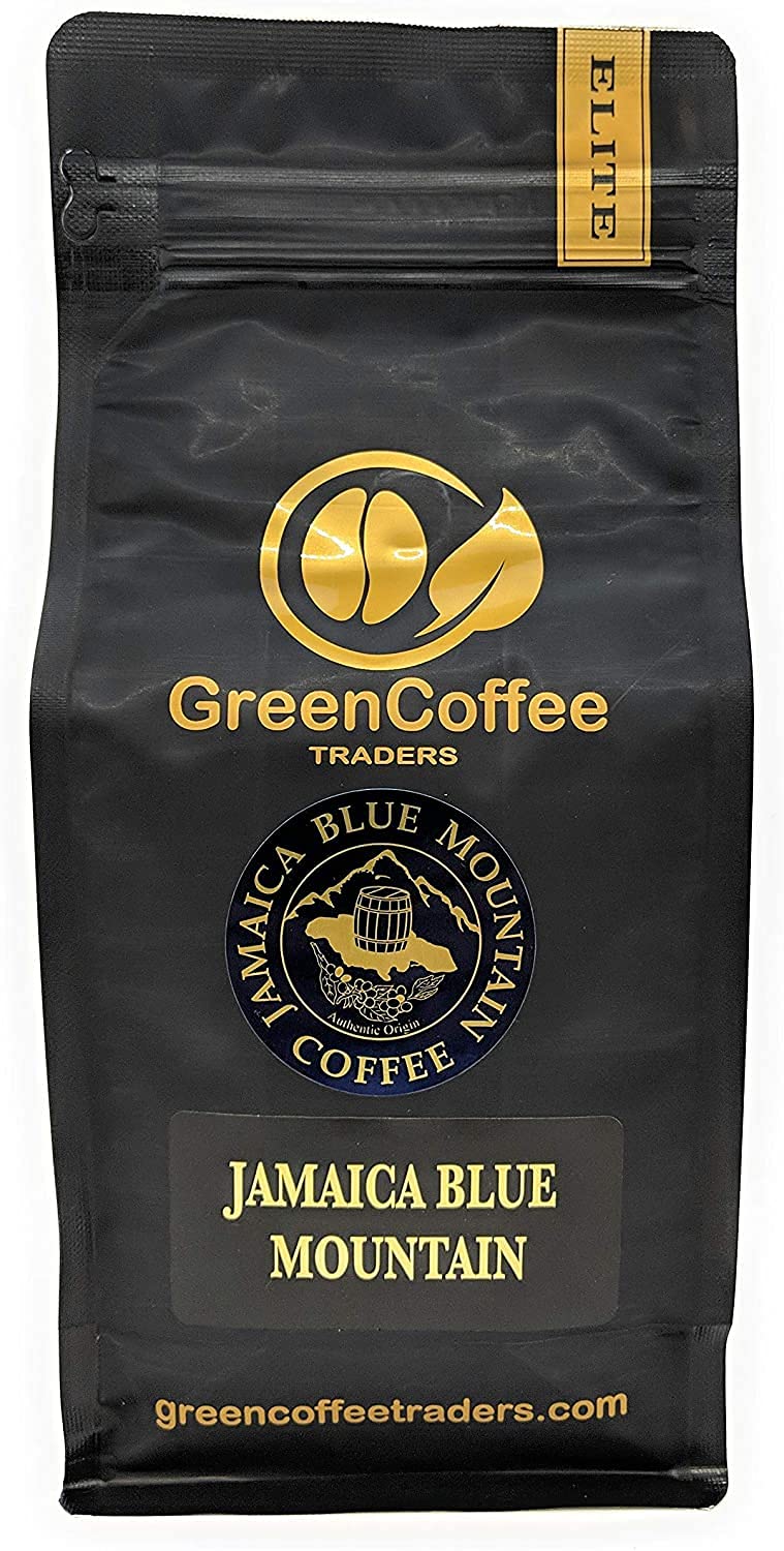 Green Coffee Traders 1Lb. 100% Jamaica Jamaican Blue Mountain Roasted Coffee - City Roast, 1Lb Bag