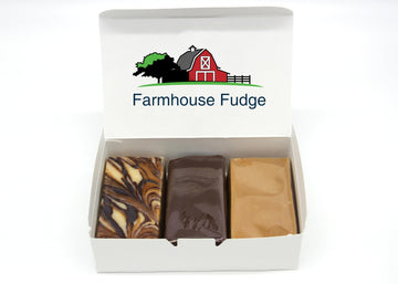 Farmhouse Fudge - Build Your Own 3 Piece Fudge Box Sampler - Fresh Fudge Made With Butter And Cream, No Marshmallows! Over 50 Fl