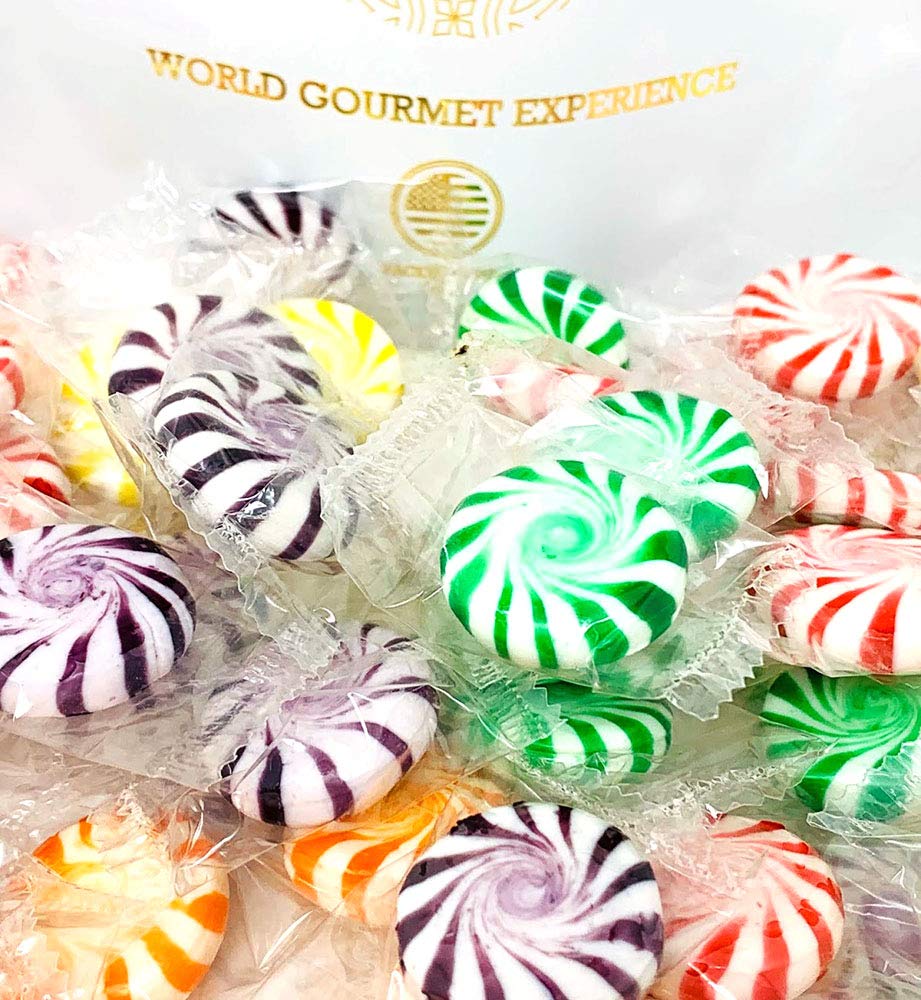Sweetgourmet Assorted Fruits Hard Candy Pinwheels | 2 Pounds