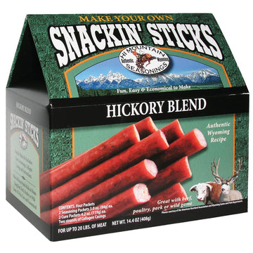 Hi Mountain Snack Stick Seasoning Kit, Hickory Blend, 14.4 Ounce, Includes Seasoning, Cure, Casings, & Directions