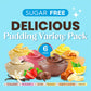Simply Desserts Strawberry  Chocolate  Vanilla  Banana  Salted Caramel  Lemon Instant Pudding  Sugar-Free  Variety 6-Pack - Healthy Dessert  Keto Snacks  Vegan & Diabetic-Friendly  Kosher  1.7 Oz Ea