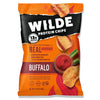 WILDE Buffalo Protein Chips, Thin and Crispy, High Protein, Keto Friendly, Made with Real Ingredients, 1.34oz Bags (Pack of 8)