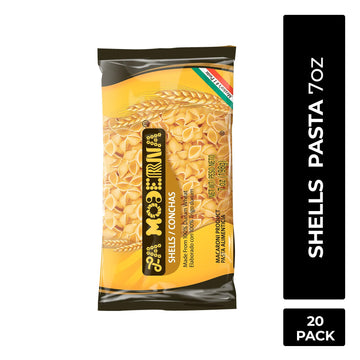 LA MODERNA, Shell Conchas Pasta 7 oz (Pack of 20) | Made with Durum Wheat Semolina | Enriched with Iron, Folic Acid & B Vitamins